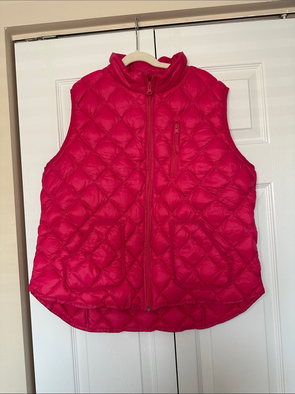 Halogen Hot Pink Quilted Vest